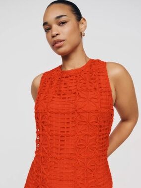 NWOT English Factory Eyelet Lace Midi Dress | Size: S